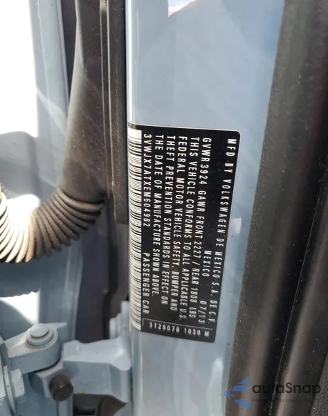 2014 Volkswagen Beetle from USA, damaged, VIN 3VWJX7ATXEM604982